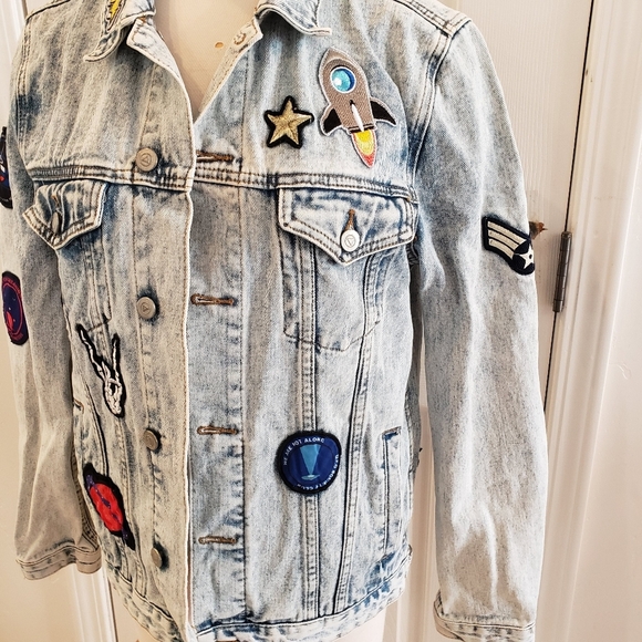 Jean jacket ASOS size Small Long - Picture 2 of 13